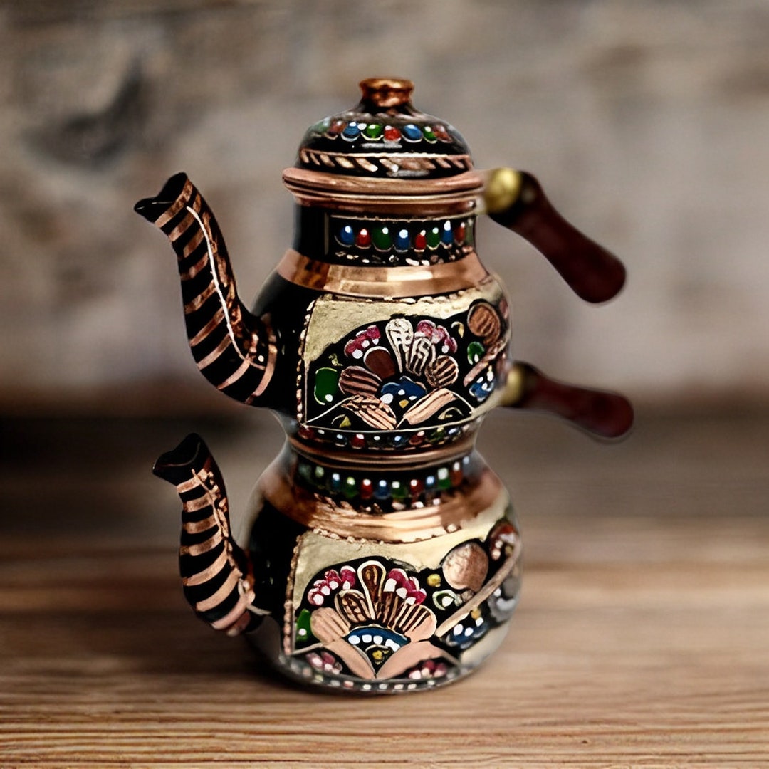 Copper Turkish Tea Pot, Copper Tea Pot, Copper Coffee Kettle, Copper