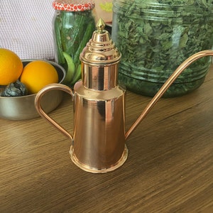 Copper Olive Oil Bottle, Oil Dropper Bottle, Pure Copper Oil Cruet, Handmade Oil Dispenser image 2