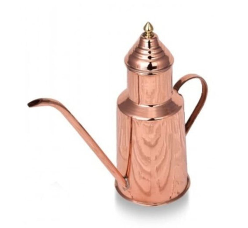 Copper Olive Oil Bottle, Oil Dropper Bottle, Pure Copper Oil Cruet, Handmade Oil Dispenser image 3