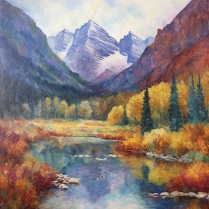 Watercolor Landscapes of Colorado Digital Download (5 paintings, PNG Format)