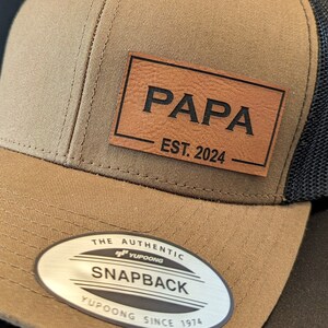 Papa Hat, Personalized Year, Established Year - (any year) Custom Papa Gift, Papa Patch Snapback Cap, Gift Hat