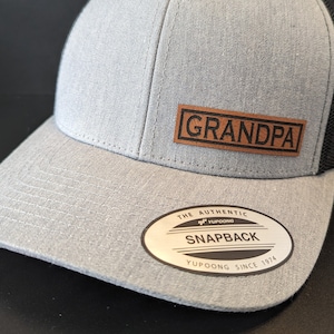 Grandpa Hat, Gift for Grandpa, Grandpa Patch Snapback Cap, Grandpa Trucker hat