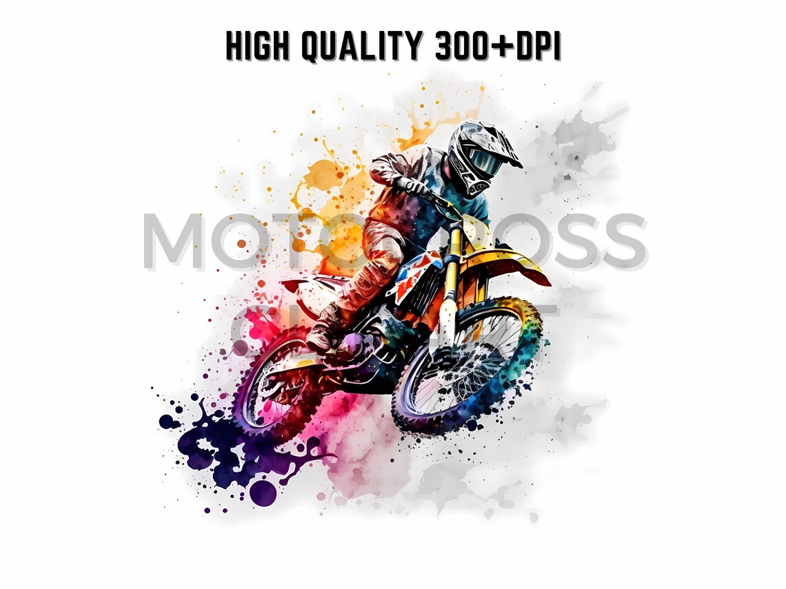 Motocross PNG Clipart, 13 Pngs, Sublimation Bundle, Digital Paper Craft ...