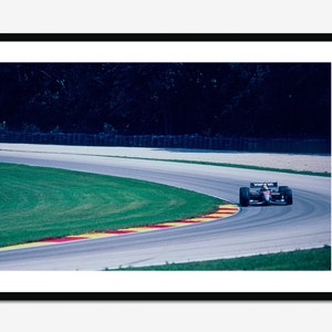 IndyCar Racing Fine Art Print - Roberto Moreno Ford at Road America, Sports Wall Decor
