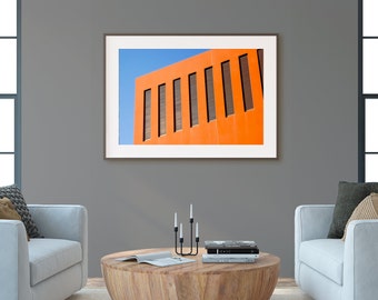 Impression photo minimaliste fine art - impression photo architecturale couleur percutante, idéale pour la maison ou le bureau, art mural