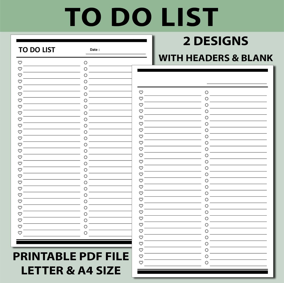 Printable Blank to Do List,printable to Do List,agenda to Do List,to Do ...