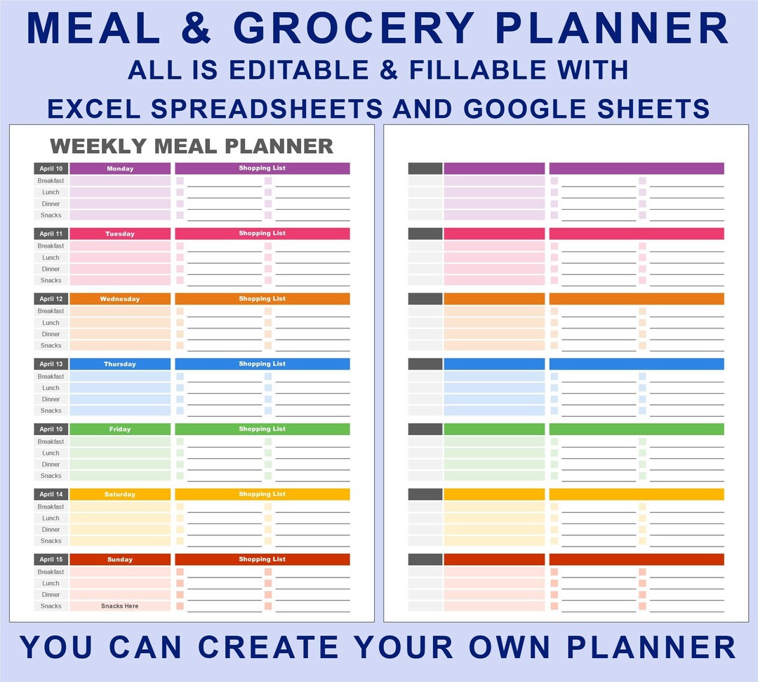 Weekly Meal Plan. Dinner Planner. Lunch Planner. Breakfast Planner