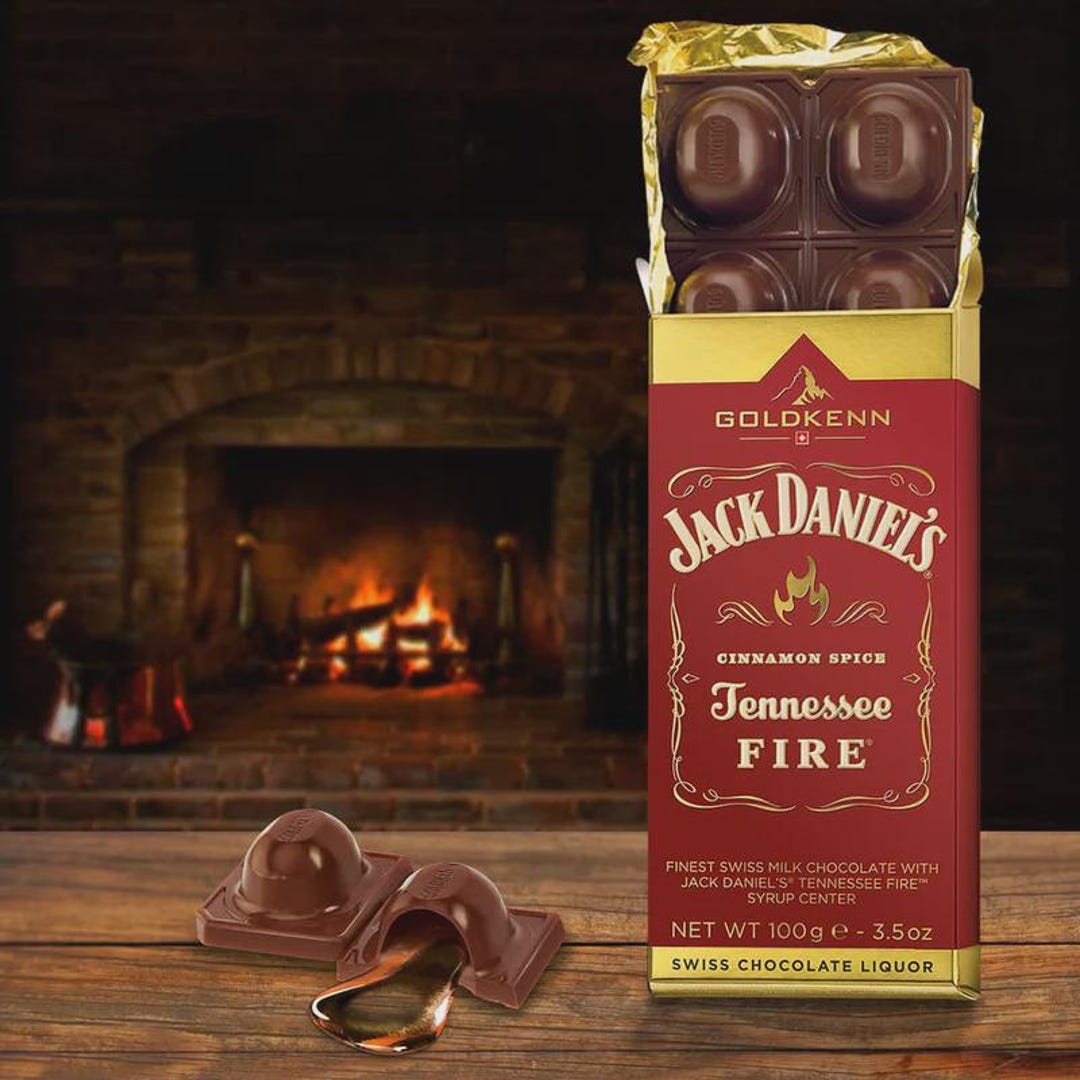 Jack Daniel's Tennessee Fire Goldkenn Genuine Swiss Chocolate Bar