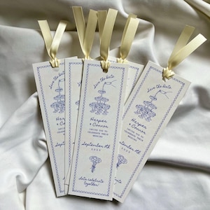 Lesezeichen Hochzeit Save the Date Karten, personalisiertes benutzerdefiniertes Lesezeichen Einladungskarte, Lesezeichen einladen, moderne Hochzeitsdetails, Schreibwaren