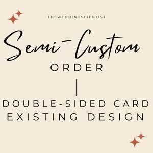 Semi-Custom Invitation Design Double-sided Card, Custom Design Template, Unlimited Proofs and Adjustments, Made to Order Digital Download