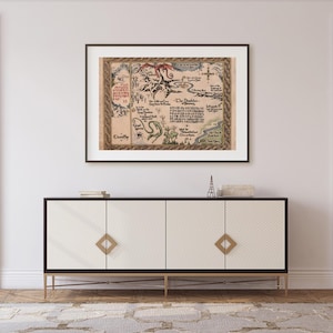 Thor's Map Thror's Map of Middle-earth Poster | Tolkien Wall Art (digital Download ...