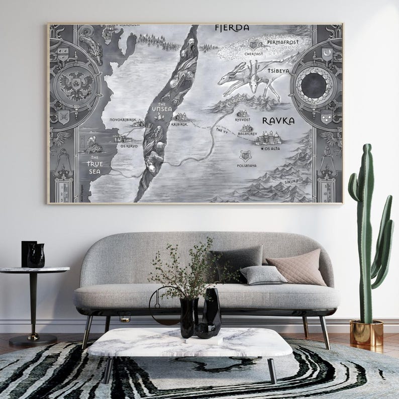 Ravka Map Art Print Grishaverse Shadow And Bone digital Poster Etsy