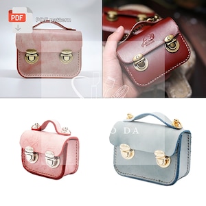 Super mini Satchel Tasche PDF Muster, Leder Geldbörse, Kopfhörer Halter Beutel, Leder Kopfhörer Tasche, Kleinkind Tasche DIY, Geldbörse Muster
