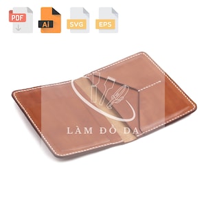 Leather Card Wallet PDF Pattern Set für LASER-cut - Laser-Ready-Dateien (Ai, Pdf, Eps, SVG), Kartenhalter, Slim Wallet Pattern, ohne Tutorial