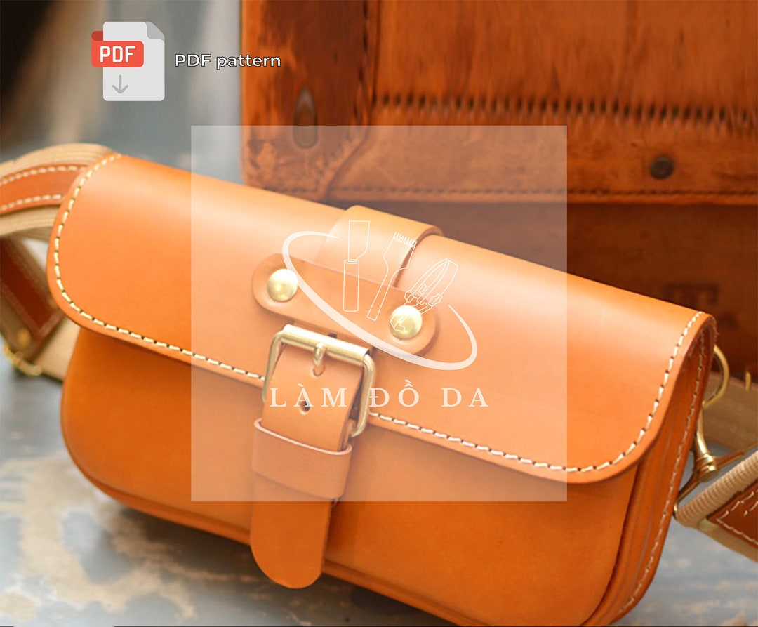 Leather Waist Bag Pattern, Men Belt Bag Pattern, Sling Bag Pattern, Bum