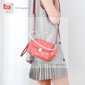 Modèle PDF de sac à bandoulière, modèle de mini sac pour femme, bricolage en cuir, modèle PDF, sac à main en cuir, modèle de sacoche, travail du cuir / pas de tutoriel
