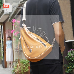 Modèle de sac bandoulière en cuir, modèle de sac banane, sac corps pour homme, modèle de sac ceinture homme, modèle de sac à bandoulière, modèle de sac banane /NO tutoriel/