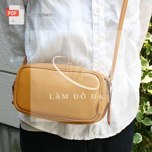 Schultertasche Beutel Tasche Schnittmuster, Messenger Tasche PDF Schnittmuster, Crossbody Geldbörse, Leder Mini Reise Schulter, Ledertasche Schnittmuster / OHNE Anleitung