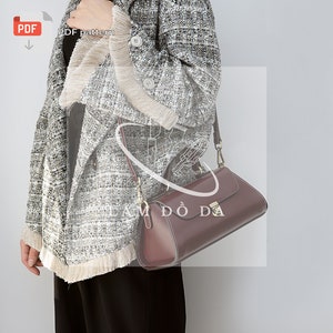 Crossbody Bag PDF Pattern, Henkeltasche Schnittmuster, Frauen Mini tasche, PDF Pattern, Top Handle Crossbody Purse, Leathercraft **OHNE Nähanleitung**