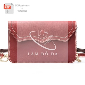 Crossbody Bag PDF Pattern, Leather Clutch Pattern, Wallet Pattern, PDF Pattern, Leather Purse, Saddle bag Pattern, Leathercraft tutorial