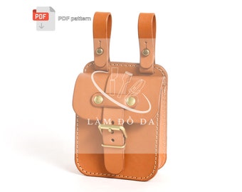 Belt Pouch PDF pattern, Men Belt bag pattern, Sling bag pattern, Hip Bag Pattern, Crossbody Bag Pattern, Leather Fanny Bag **no tutorial**