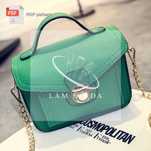 Crossbody Tasche PDF Schnittmuster, Mini Henkel Tasche Schnittmuster, Leder DIY, PDF Schnittmuster, Leder Geldbörse, Satteltasche Schnittmuster, Leathercraft / kein Tutorial