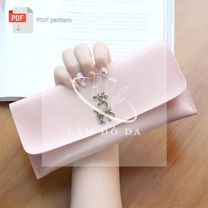 Padrão de porta-cartão, Padrão de carteira longa/curta de couro em PDF, Porta-cartão de visita, Padrão de carteira mini-cartão, Couro DIY *Sem tutorial*