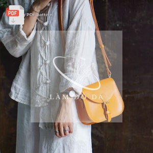 Crossbody Bag PDF Pattern, Ledertasche Schnittmuster, Leder DIY, Bag PDF Pattern, Leder Geldbörse, Satteltasche Schnittmuster, Leathercraft / keine Anleitung