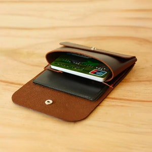 Leather Card Holder PDF Pattern, Slim Leather Wallet, Business Card Case Holder, Simple Card Holder Pattern, Leathercraft DIY Pattern zdjęcie 4