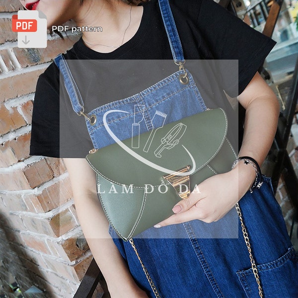 Leather Clutch pattern, Leather Handbag Purse pattern, Clutch Template Pdf, Long Leather Wallet Pattern, Waist Bag by Lamdoda *no tutorial*