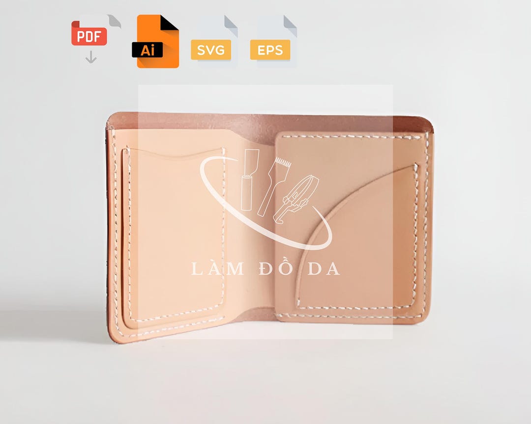 Leather Bifold Wallet Set for LASER Cutting - Laser Ready Files (ai ...