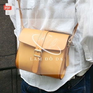 Umhängetasche PDF Schnittmuster, Ledertasche Schnittmuster, Leder DIY, Mini Tasche Schnittmuster, Leder Geldbörse, Satteltasche Schnittmuster, Leathercraft / keine Anleitung