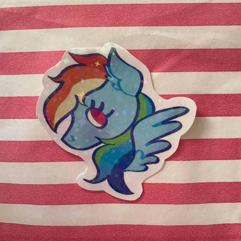 Raainbowdash Sticker Mlp Rainbow Dash Sticker - Etsy