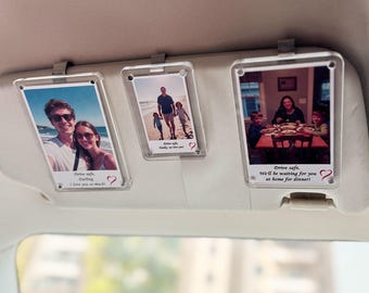 Personalized Photo Car Visor Clip: Driving Safety Keepsake