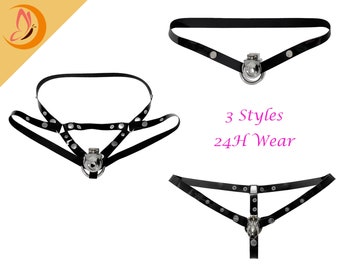 Ceinture antichute en silicone avec verrou de chasteté, Ceinture auxiliaire réglable pour cage de chasteté, Ceinture de soutien pour cage de chasteté adaptée à une tenue de 24 heures