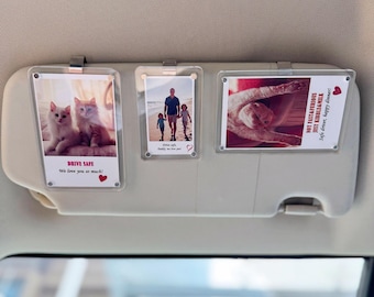 Custom Acrylic Car Visor Photo Clip: Pet Memorial Magnet