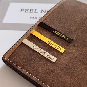 Engraved Copper Small Tie Clip: Minimalist Groomsmen Gift, Zodiac & Monogram