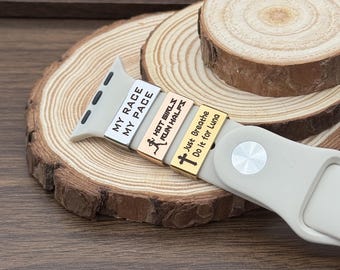 Adornos personalizados para correas de reloj, regalos personalizados para corredores grabados, accesorios para atletas, obsequios para fiestas de equipos de running.
