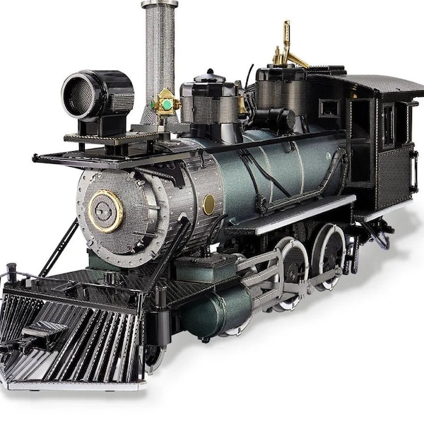 Casse-tête en métal 3D locomotive Mogul, casse-tête 3D, casse-têtes pour adultes, jeux de réflexion, casse-tête de train, casse-tête, boîte de puzzle, jeux de réflexion, casse-tête