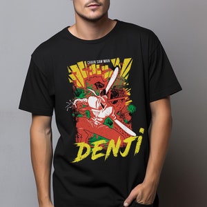 Chainsaw Man Anime TShirt Denji Character Tee Manga Graphic Shirt Japanese Anime Gift Otaku Apparel Unisex Softstyle T Shirt