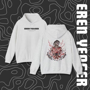 Hoodie Gift Anime Attack On Titan Eren Yeager Design Sweatshirt Anime Fans Gift Manga Apparel Japanese Animation Merch Anime Graphic Hoodie