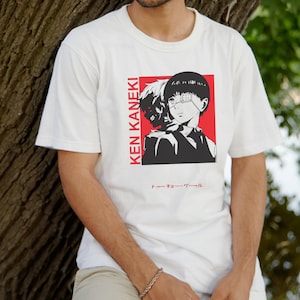 t-shirt gift Tokyo Ghoul Ken Kaneki Unisex T-Shirt Anime Graphic Tee Japanese Manga Shirt Kaneki Ken Cosplay Top Tokyo Ghoul Merchandise