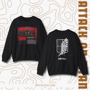 Sweatshirt Attack on Titan Armor Titan Shingeki No Kyojin AOT Graphic Design Cozy Anime Pullover Unisex Anime Hoodie Merchandise Fan Gift