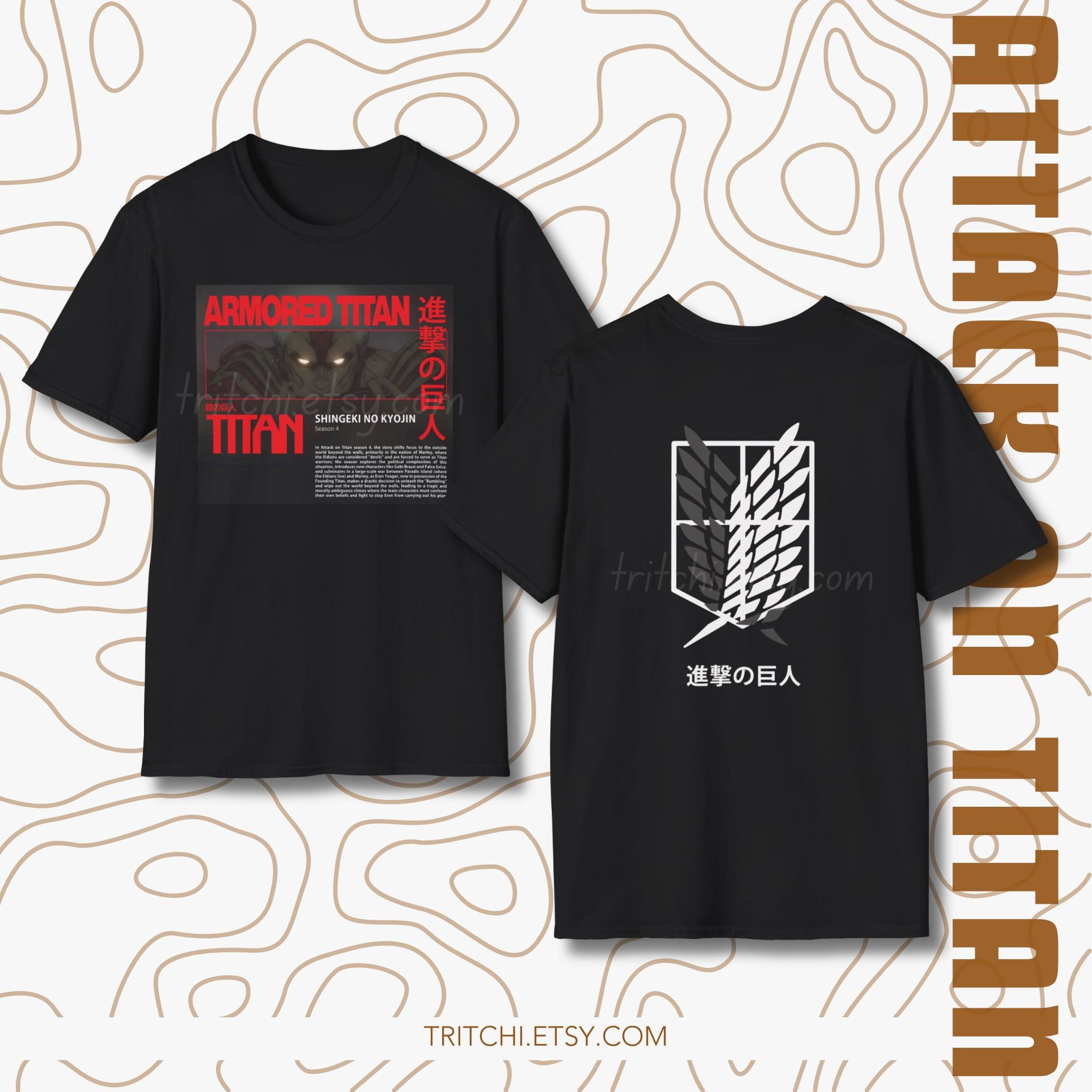 t-shirt AOT Shingeki No Kyojin Armored Titan Reiner Braun Shirt Attack on  Titan AOT Fan Art Design Unisex Anime Graphic Tee Streetwear Gift - Main Image