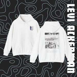 Levi Ackerman Hoodies Attack On Titan Hooded Sweatshirt Scout Regiment Leader Hoodie Anime Graphic Design Top Comfortable Unisex Tees