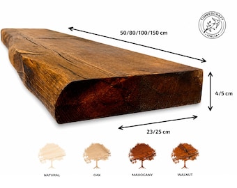 Mensola Sospesa in Legno Massello