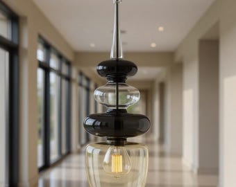 吹きガラス製ペンダントライト - 天井照明器具 - 吊り下げランプ 