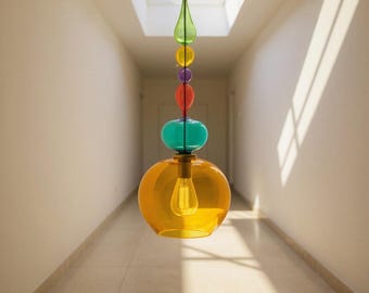 Pendant Lights - Ceiling Light - Kitchen Lighting - Light Fixtures - Hanging Lamp - Blown Glass Chandelier