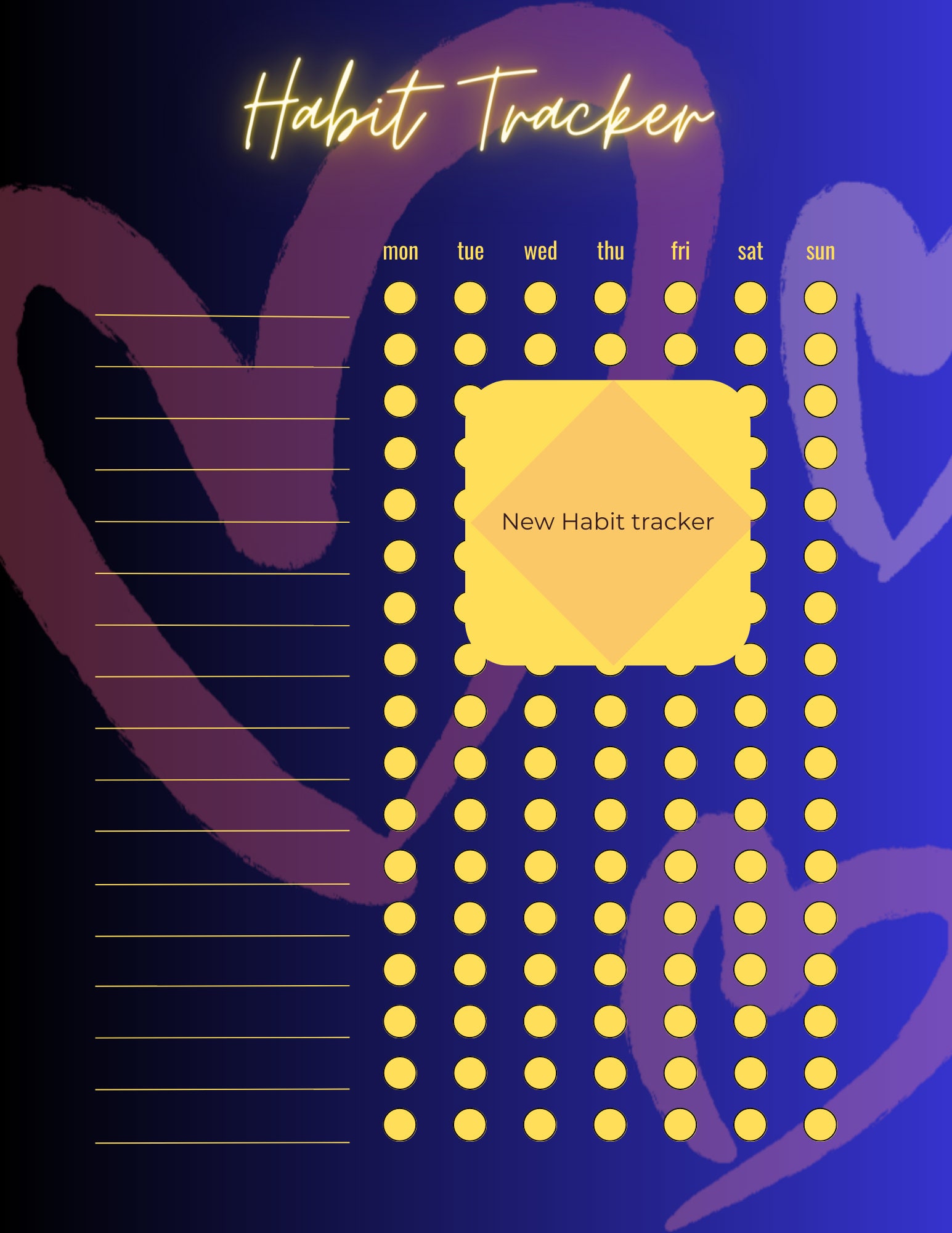 Habit Tracker Habit Tracker Template Routine Tracker 30 Day Etsy