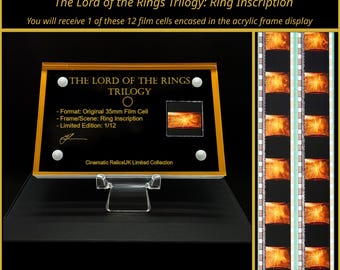 RARE: Original 35mm Film Cell – The Lord of the Rings Trilogy in Custom Acrylic Display